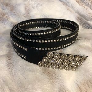 Black rhinestone belt